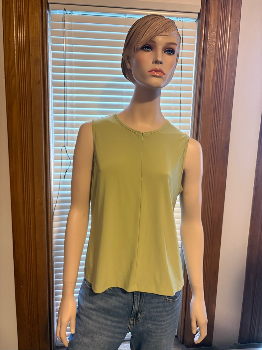 Sympli Sleeveless Tank in Sage Green